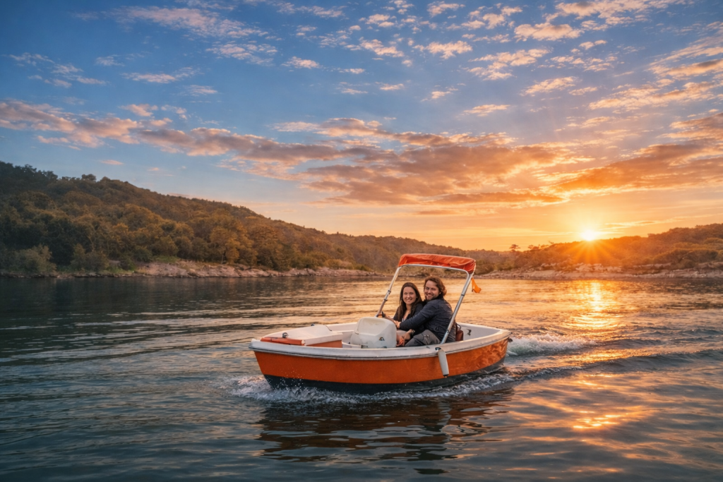 Bateau sur l'etang de l olivier